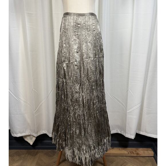 Soft Surroundings Maxi Skirt Women’s Size M Crinkle Flowy Boho Artsy Hippie - Picture 3 of 10